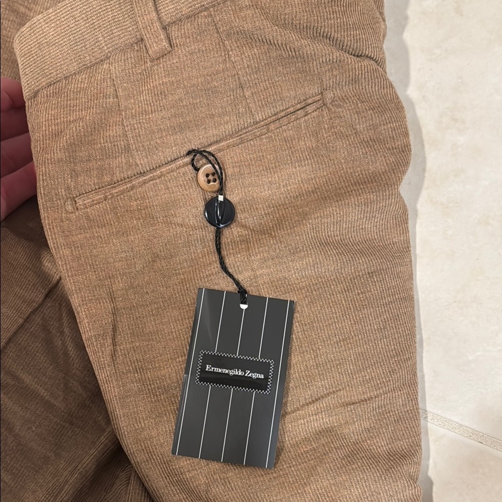 Ermenegildo Zegna Light Brown Corduroy Trousers